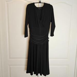 Rekucci Black Wrap Dress by Roberta - size 8